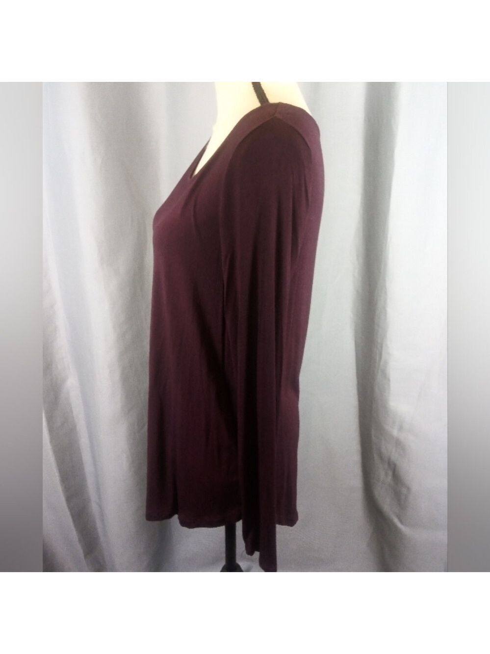 Gap long sleeve top, deep purple/burgundy, size S - Picture 2 of 4